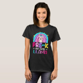 Team Pre k Teacher Rainbow No Prob Llama 100th Day T-shirt (Voorkant volledig)
