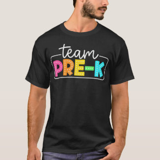 Team Pre-K terug naar school leraren T-shirt