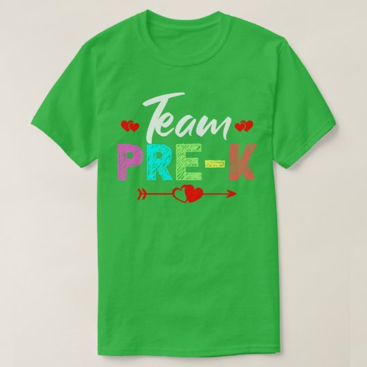 Team PreK-leraar T-shirt (Design voorkant)