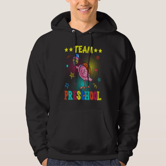 Team Preschool Flamingo  Student Teacher Back To S Hoodie (Voorkant)