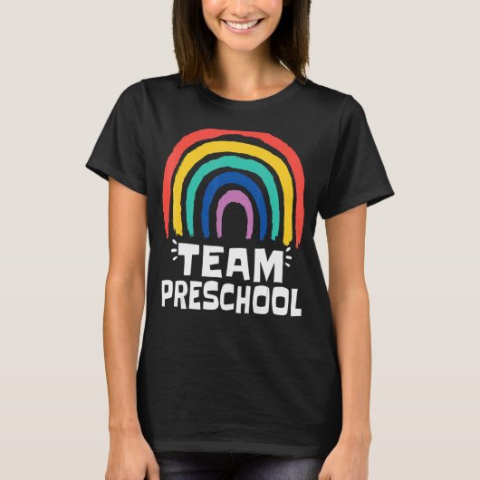 Team Preschool Rainbow Pre K School Leerstudie T-shirt (Voorkant)