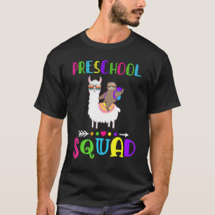 Team Preschool Squad Llama Sloth Terug naar school T-shirt