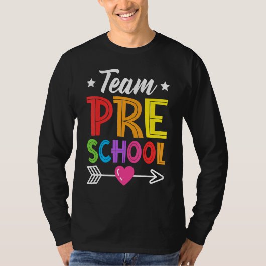 Team Preschool Teacher Student Kid Back To School  T-shirt (Voorkant)
