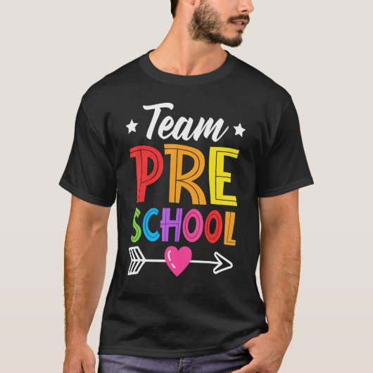 Team Preschool Teacher Student Kid Back To School  T-shirt (Voorkant)