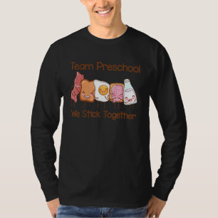 Team Preschool We plakken samen pindakaas gel T-shirt