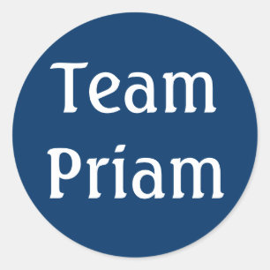Team Priam Greek Mythology Ronde Sticker
