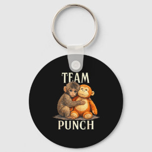 Team puch cute aap en beer ontwerp sleutelhanger
