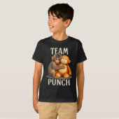 Team puch cute aap en beer ontwerp t-shirt (Voorkant volledig)