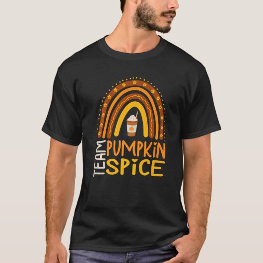 Team Pumpkin Spice Latte  For Fall Season Coffee A T-shirt (Voorkant)