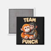 Team punch - apenpunch  magneet (Voorkant / Achterkant)