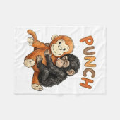 Team Punch - Baby Monkey Punch Fleece Deken (Voorkant (Horizontaal))