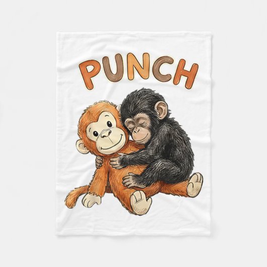 Team Punch - Baby Monkey Punch Fleece Deken (Voorkant)