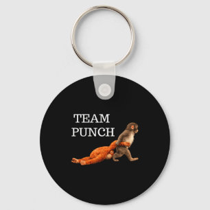 Team punch baby monkey punch trend meme afbeelding sleutelhanger