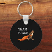 Team punch baby monkey punch trend meme afbeelding sleutelhanger (Voorkant)