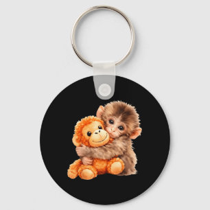 Team Punch Baby Monkey Punch Trend Meme Grafisch Sleutelhanger