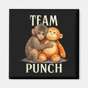 Team punch cute aap en beer ontwerp Team pons Magneet