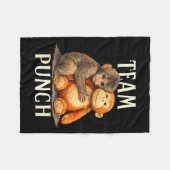 Team punch cute monkey and bear design fleece deken (Voorkant (Horizontaal))