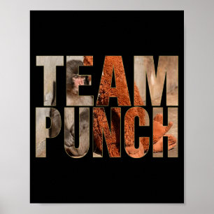 Team punch grappige aap meme baby aap mannen vrouw poster