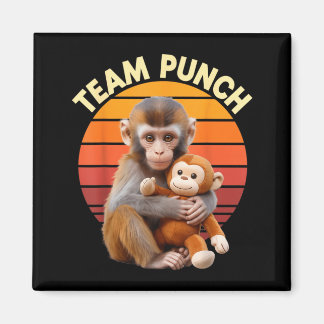 Team Punch Monkey Plush Retro Sun Magneet