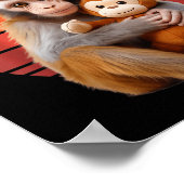 Team Punch Monkey Plush Retro Sun Poster (Hoek)