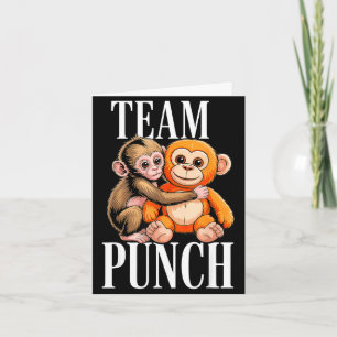 Team punch - schattige baby aap Team punch - schat Kaart