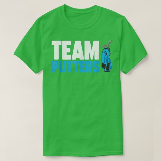 Team Putters Funny Baby Boy Gender onthullen party T-shirt (Design voorkant)