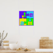 Team Puzzel Poster Print (Keuken)