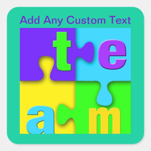 Team Puzzel Stickers (Voorkant)