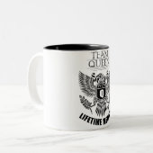Team Queen Lifetime-lid Tweekleurige Koffiemok (Voorkant links)