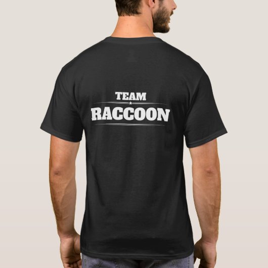 TEAM RACCOON OMGEKEERD T-SHIRT (Achterkant)