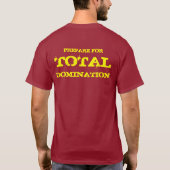 Team Rachel met totale overheersing (maroon/goud) T-shirt (Achterkant)