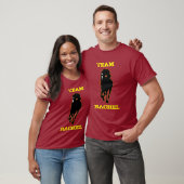 Team Rachel met totale overheersing (maroon/goud) T-shirt (Unisex)