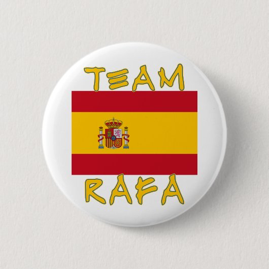 Team Rafa met Spaanse vlag Ronde Button 5,7 Cm (Voorkant)