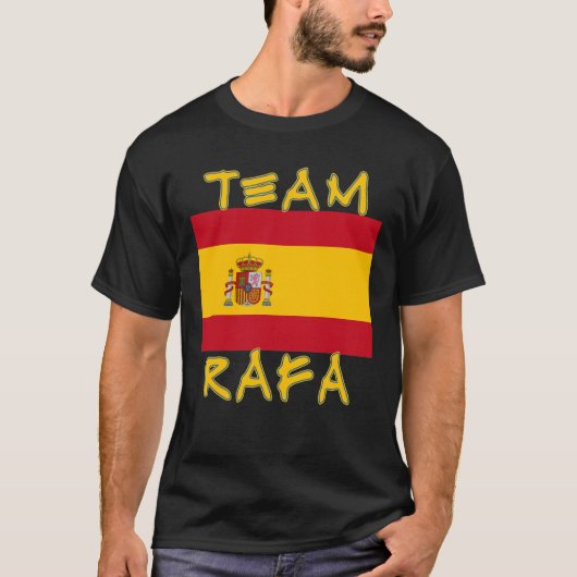 Team Rafa met Spaanse vlag T-shirt (Voorkant)