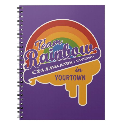 Team Rainbow aangepast notitieboek (Voorkant)