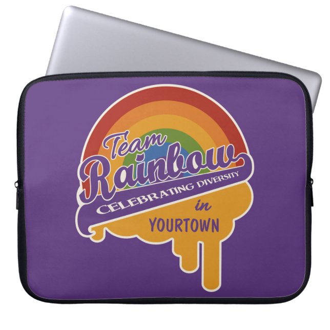 Team Rainbow aangepaste laptophoes Laptop Sleeve (Voorkant)