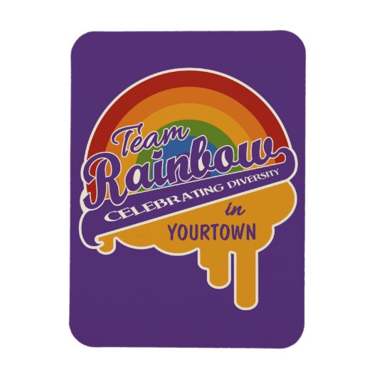 Team Rainbow aangepaste magneet (Verticaal)