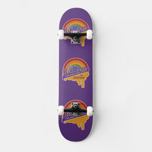Team Rainbow aangepaste skateboard (Voorkant)