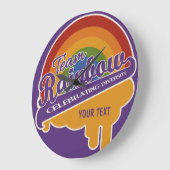 Team Rainbow aangepaste wandklok (Hoek)