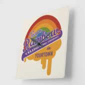 Team Rainbow aangepaste wandklok (Hoek)