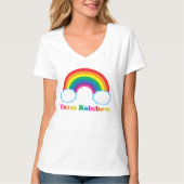 Team Rainbow Leuke LGBTQ Vrouwen T-shirt (Voorkant)