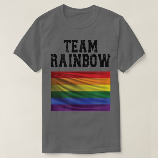 Team Rainbow, LGBTQ, LGBT, GayPride T-shirt (Design voorkant)