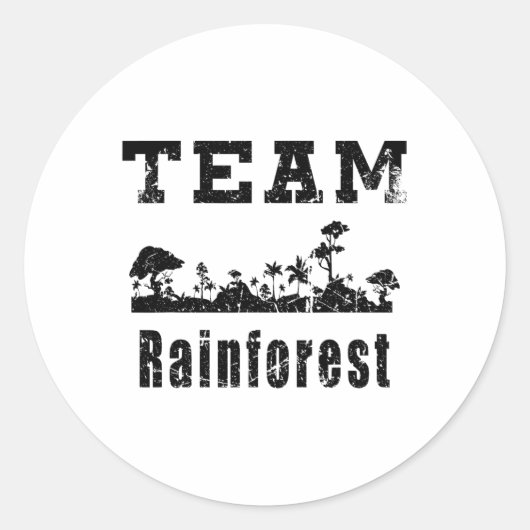 Team Rainforest Earth Day Ronde Sticker (Voorkant)