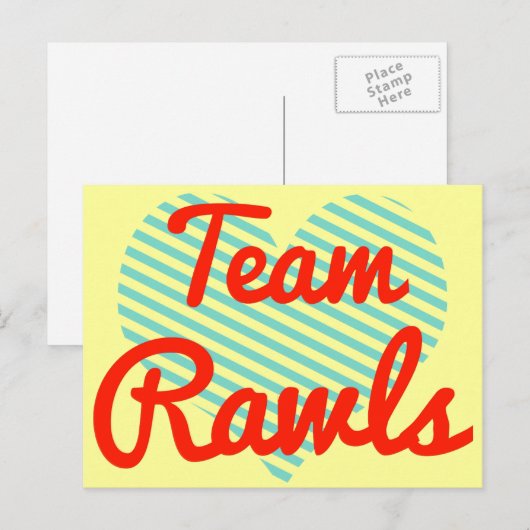 Team Rawls Briefkaart (Voorkant / Achterkant)