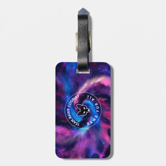 Team Rawr Galaxy Bagagelabel (Achterkant verticaal)