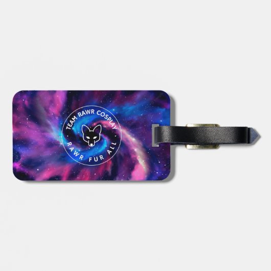Team Rawr Galaxy Bagagelabel (Achterkant horizontaal)