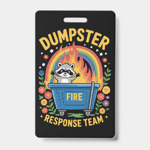 Team Reactie op Vuilcontainerbrand Sarcasme Meme G Badge