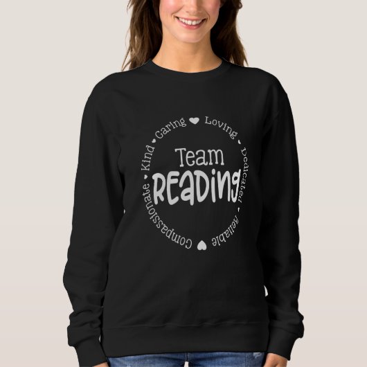 Team Reading Coach Teacher Interventionist Literac Trui (Voorkant)
