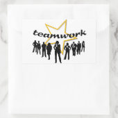 Team Rechthoekige Sticker (Tas)