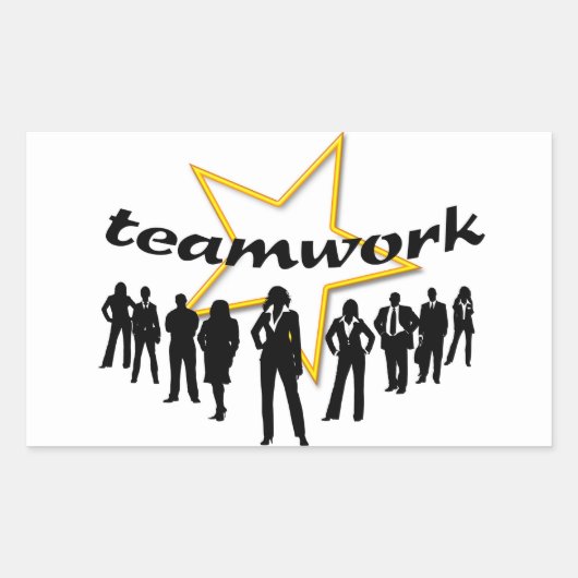 Team Rechthoekige Sticker (Voorkant)